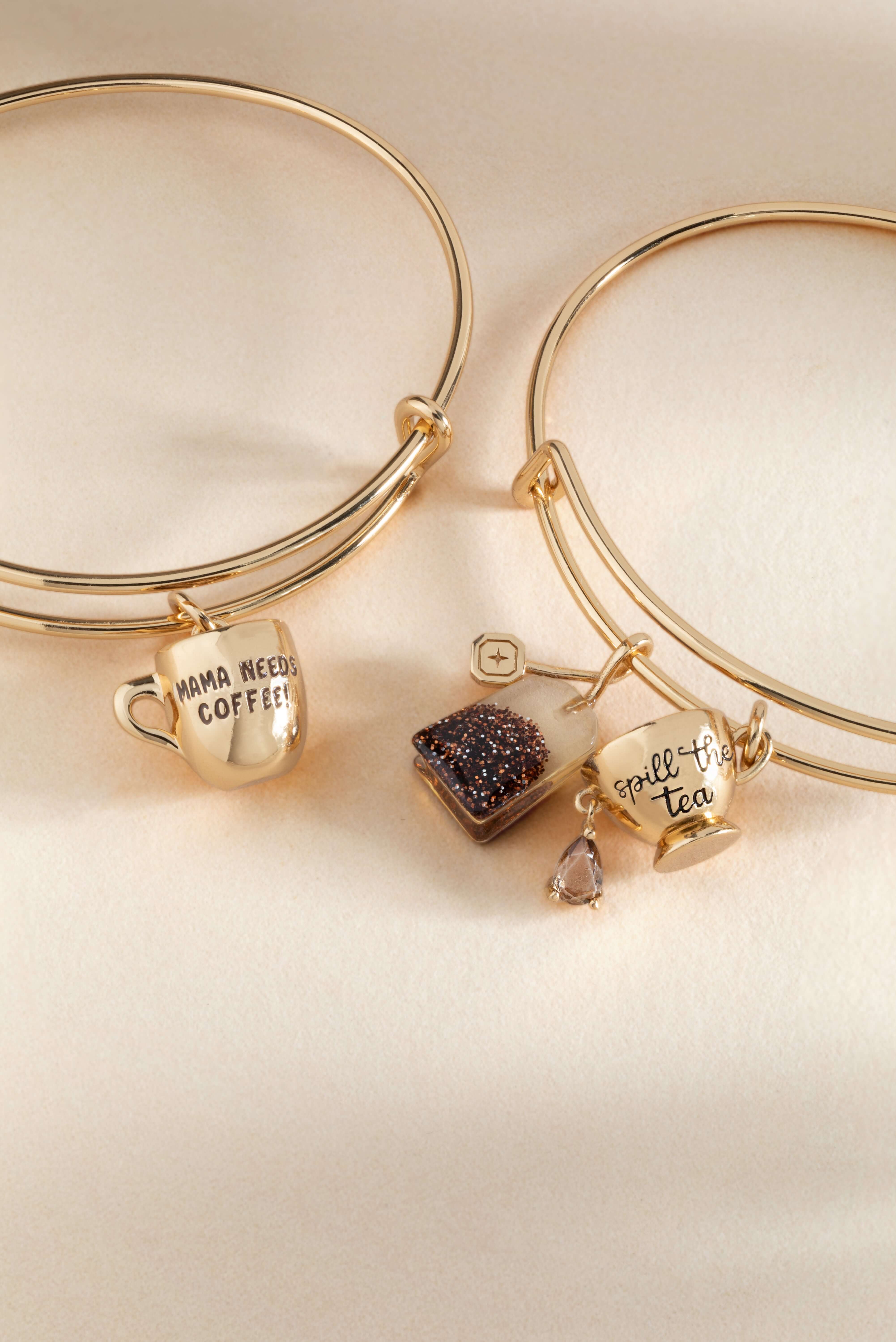'Mama Needs Coffee' Mug Charm Bangle, Bracelets, $ 34.00, A Moment Of Now™