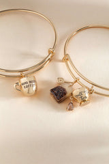 'Spill the Tea' Cup & Tea Bag Charm Bangle, Bracelets, $ 34.00, A Moment Of Now™