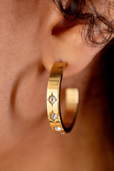 Crystal Accent Hoop, Earrings, $ 24.90, A Moment Of Now™