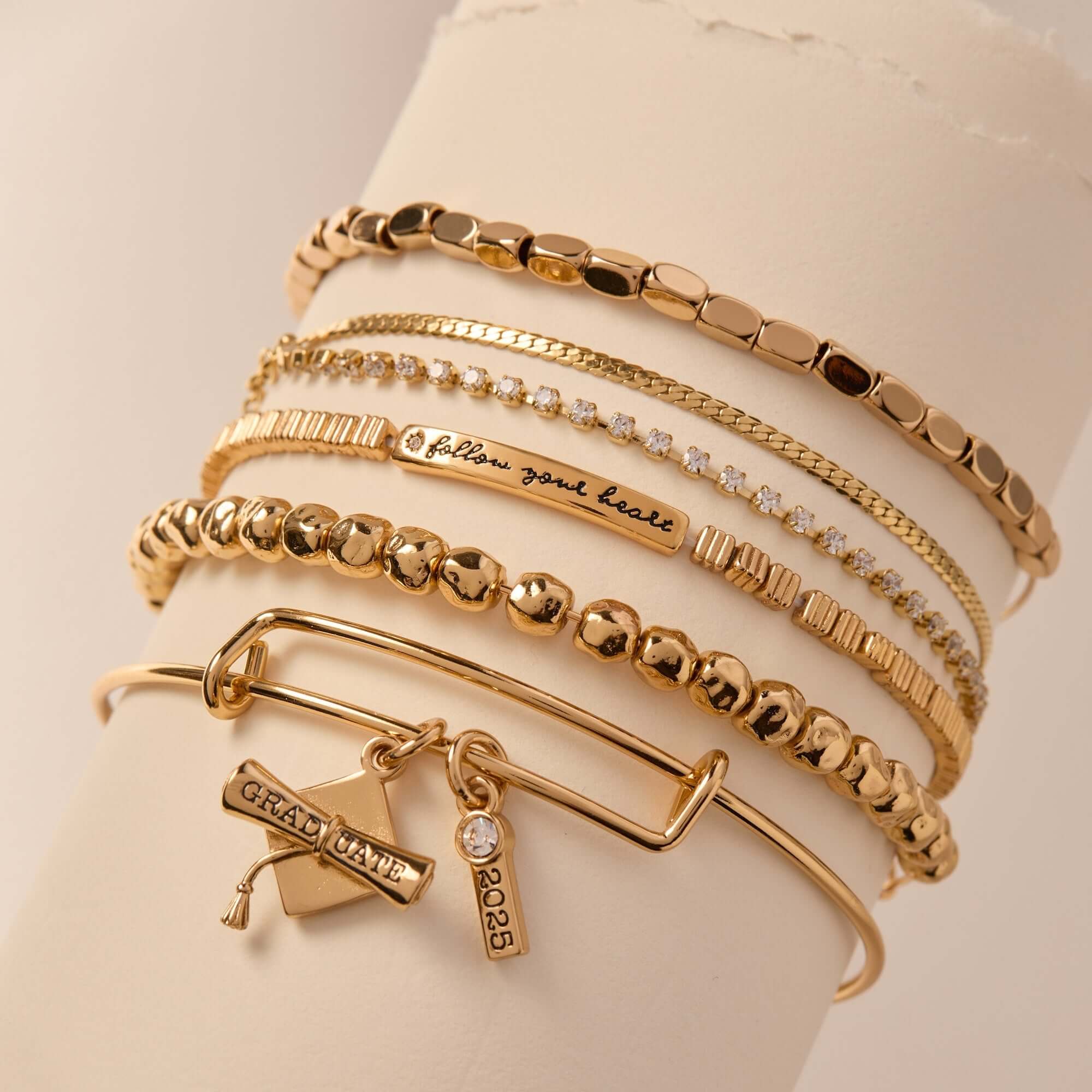 Follow Your Heart Stretch Bracelet, Bracelets, $ 34.00, A Moment Of Now™