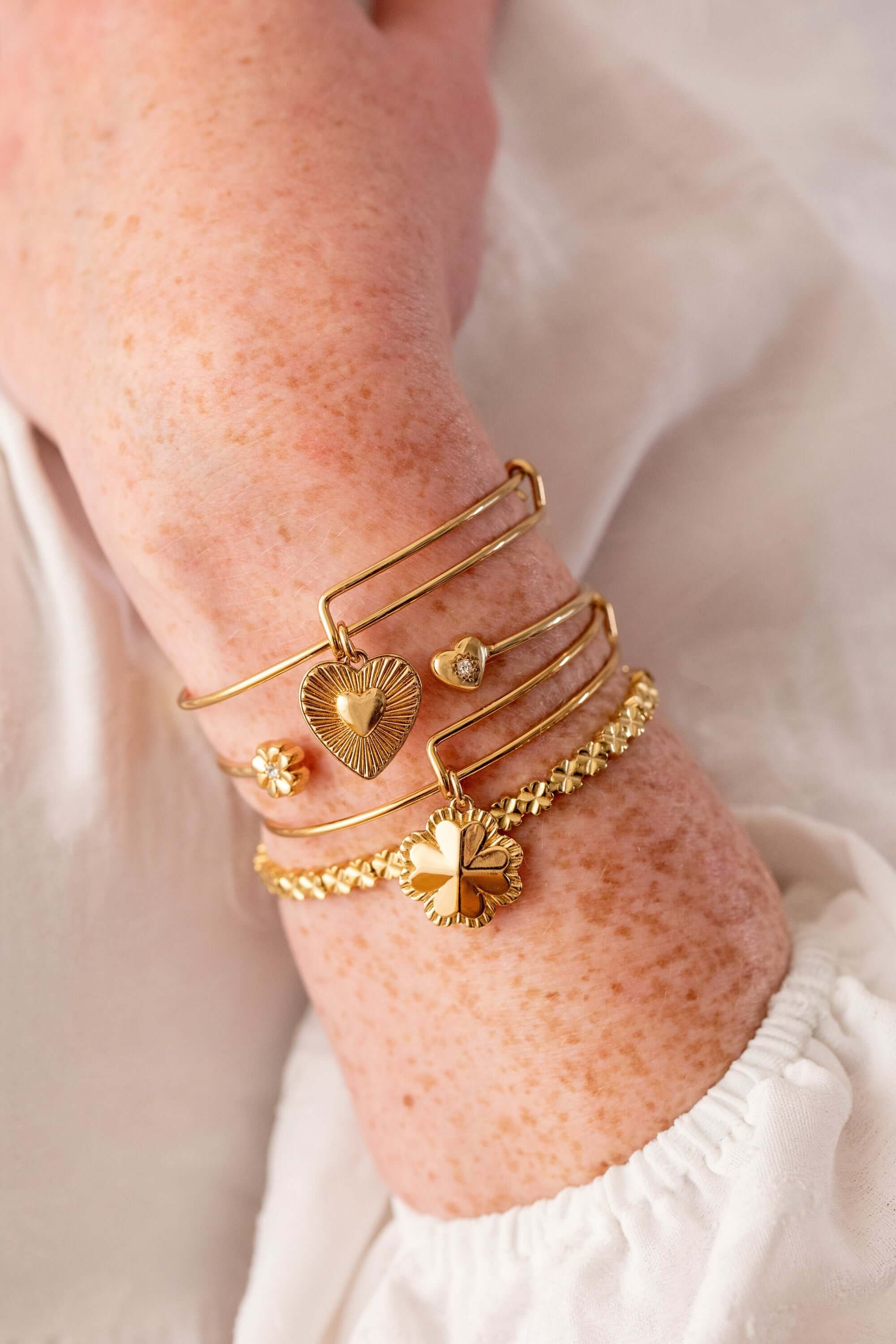 Heartburst Charm Bangle, Bracelets, $ 13.90, A Moment Of Now™