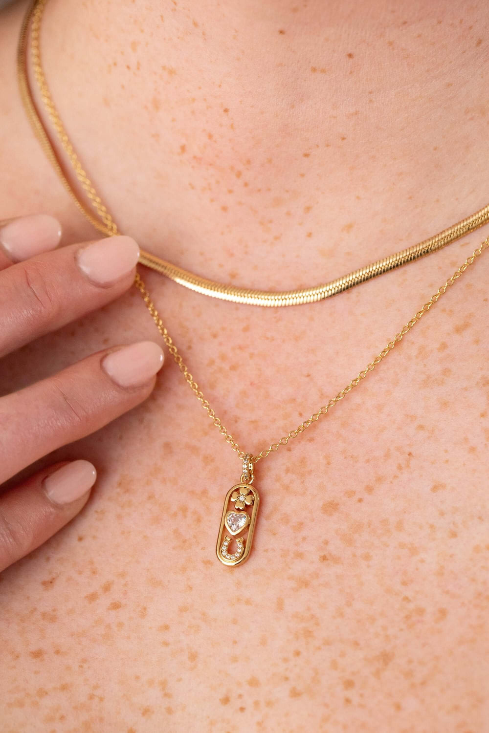 Love and Luck Pendant Necklace, Necklaces, $ 38.00, A Moment Of Now™