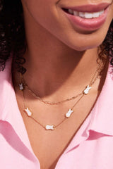 PEEPS® Pearlized Bunny Charm Necklace, Necklaces, $ 54.00, A Moment Of Now™
