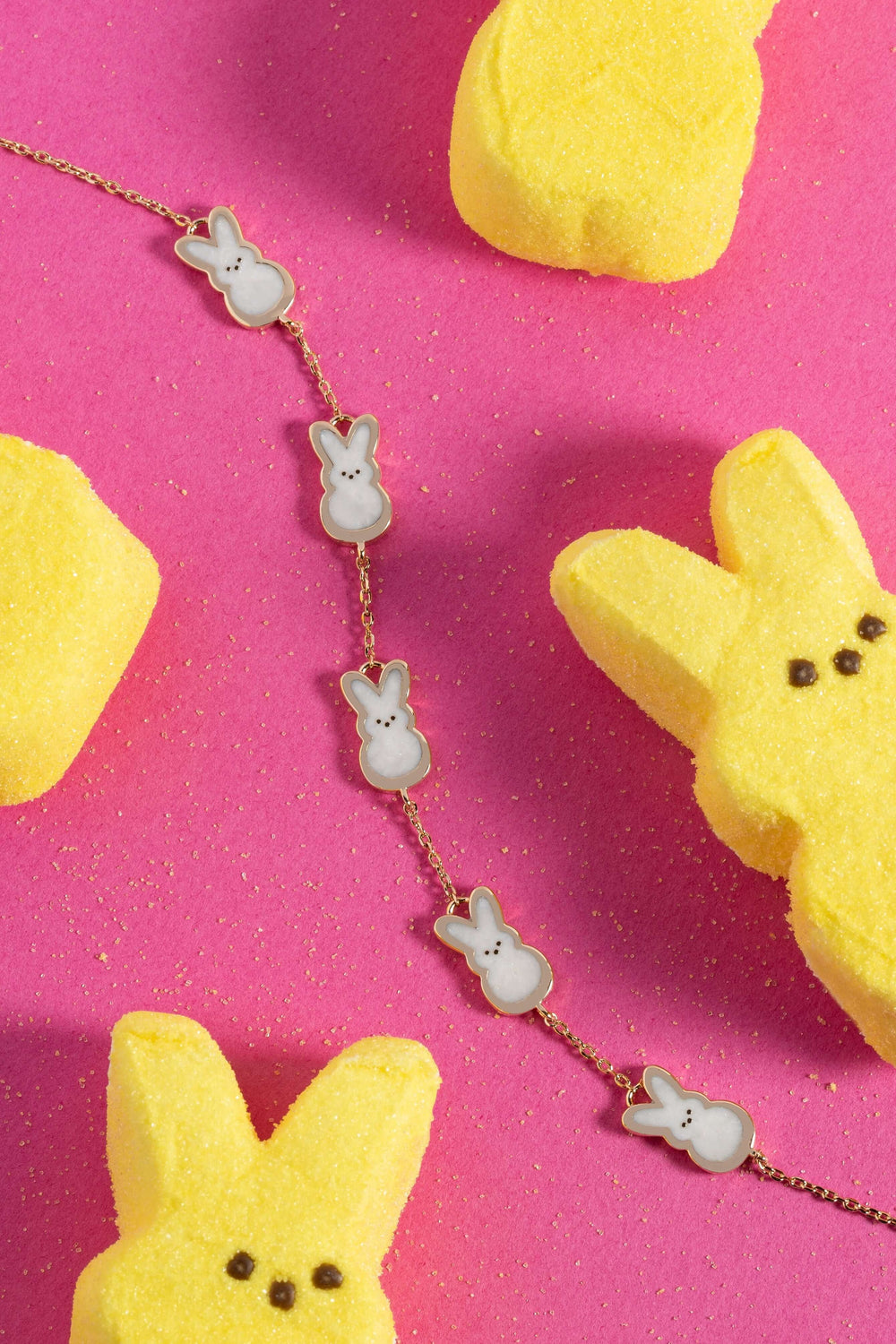 PEEPS® Pearlized Bunny Charm Bracelet, Bracelets, $ 48.00, A Moment Of Now™