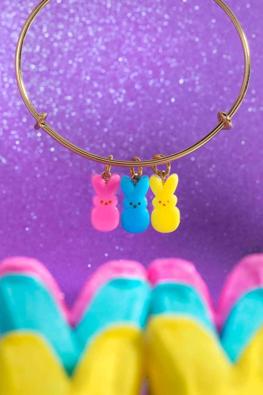 PEEPS® Bunny Multi-Charm Bangle, Bracelets, $ 38.00, A Moment Of Now™
