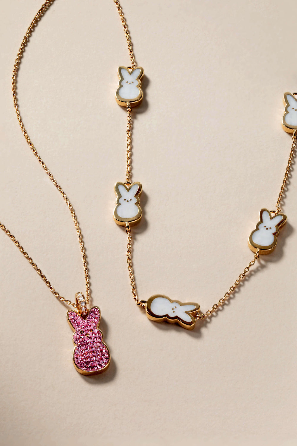 PEEPS® Pearlized Bunny Charm Necklace, Necklaces, $ 54.00, A Moment Of Now™