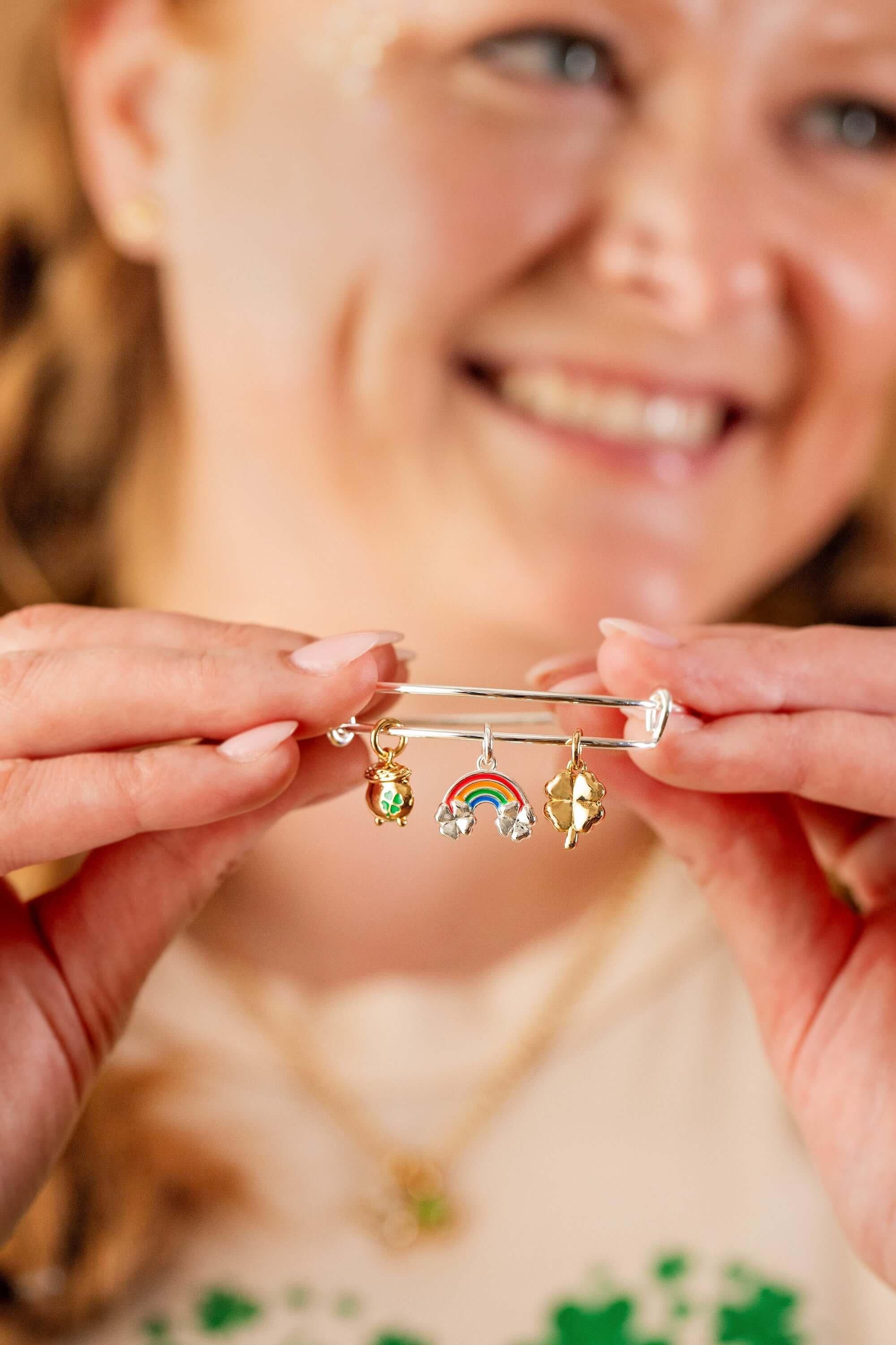 End of the Rainbow Multi-Charm Bangle, Bracelets, $ 38.00, A Moment Of Now™