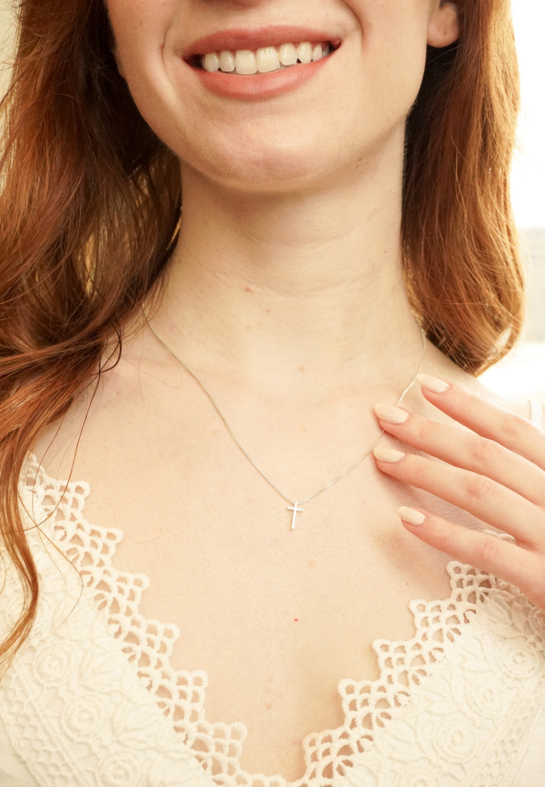 Cross Necklace, Sterling Silver, Necklaces, $ 88.00, A Moment Of Now™