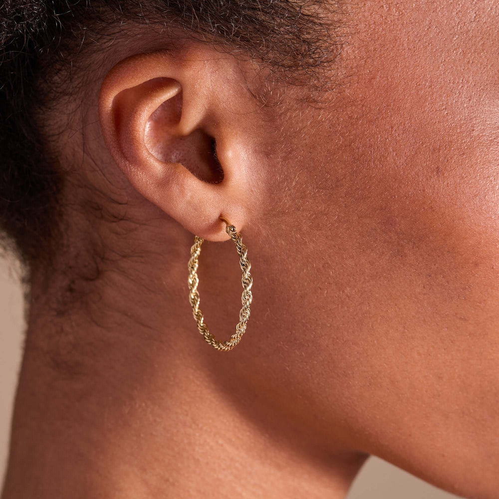 Frozen French Rope Hoop Earrings, Earrings, $ 34.00, A Moment Of Now™