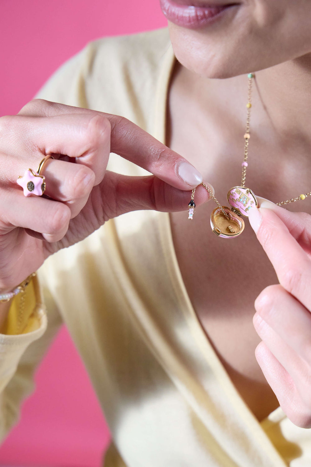 Polly Pocket™ House Locket Necklace, Necklaces, $ 68.00, A Moment Of Now™