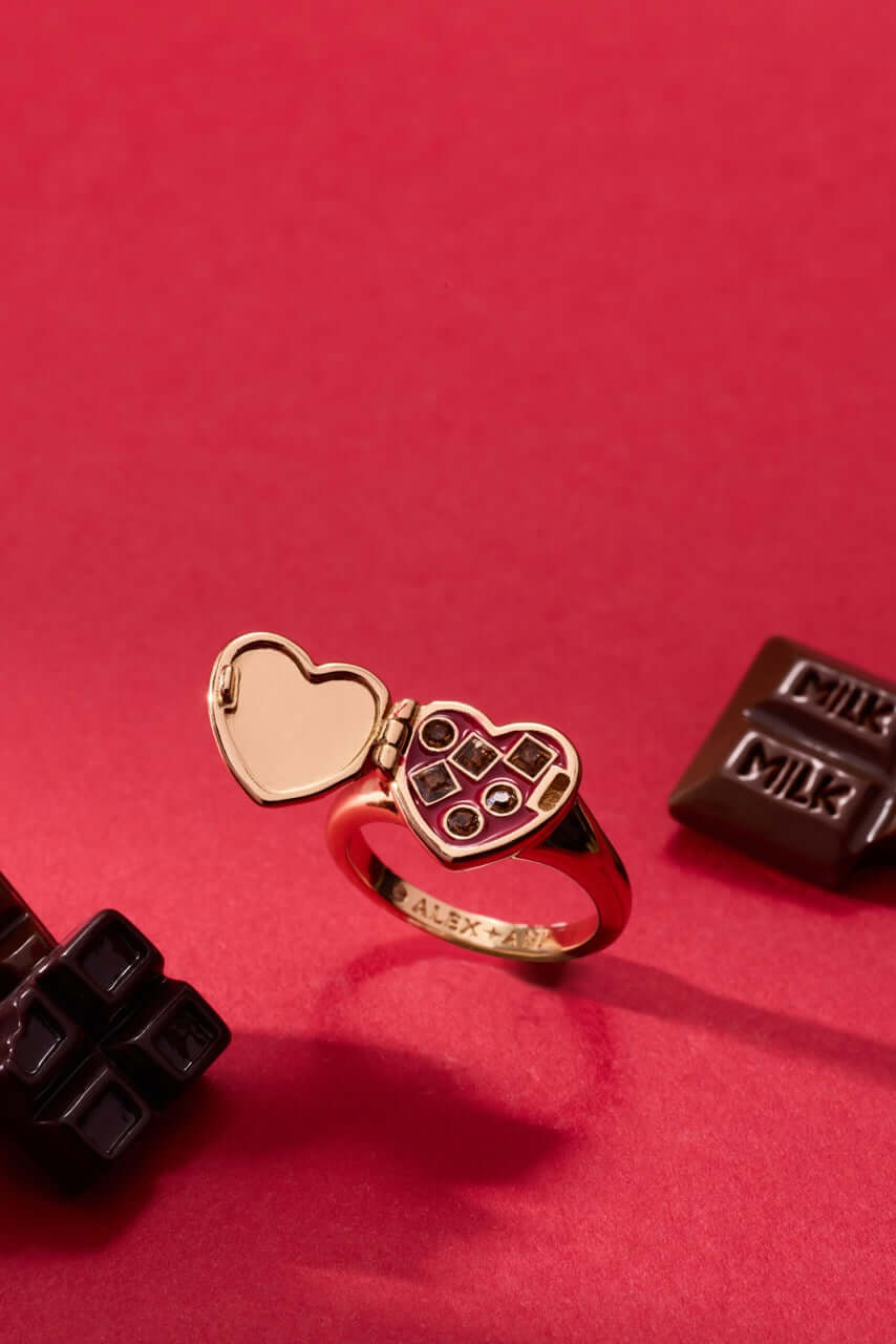 Box of Chocolate Locket Ring, Rings, $ 38.00, A Moment Of Now™