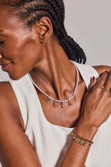 'Mrs" Beaded Bubble Bolo Bracelet