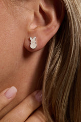 PEEPS® White Pearlized Bunny Studs