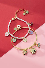 Sweethearts® ‘XOXO’ Heart Charm Beaded Pearl Bracelet