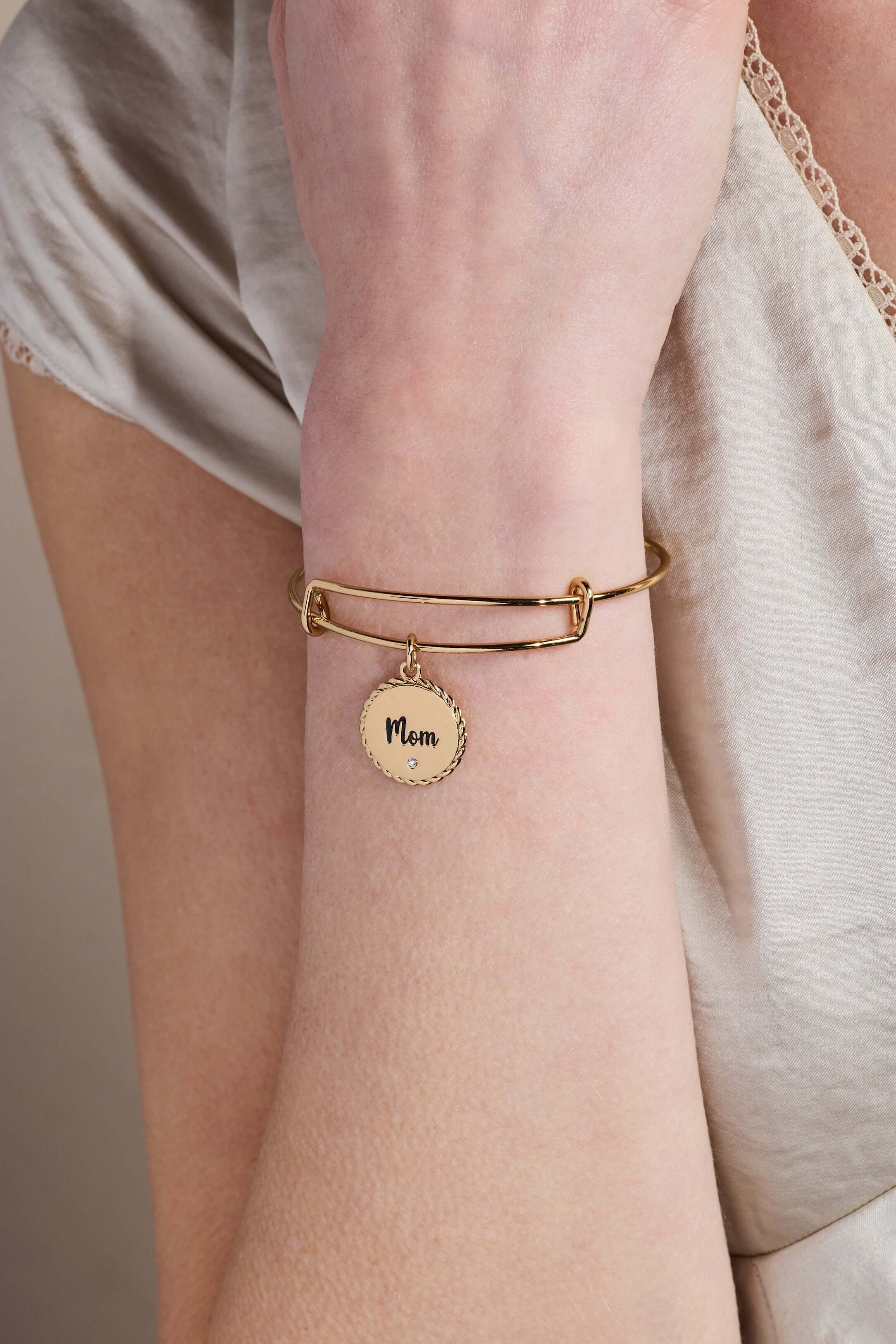 Mom 'Bonded By Love, Connected For Life' Charm Bangle, Bracelets, $ 24.00, A Moment Of Now™