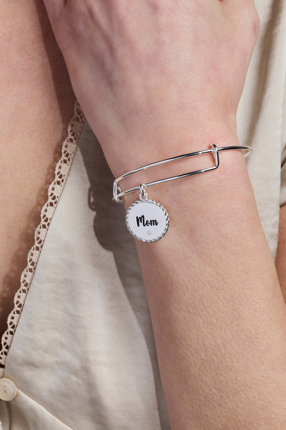 Mom 'Bonded By Love, Connected For Life' Charm Bangle, Bracelets, $ 24.00, A Moment Of Now™