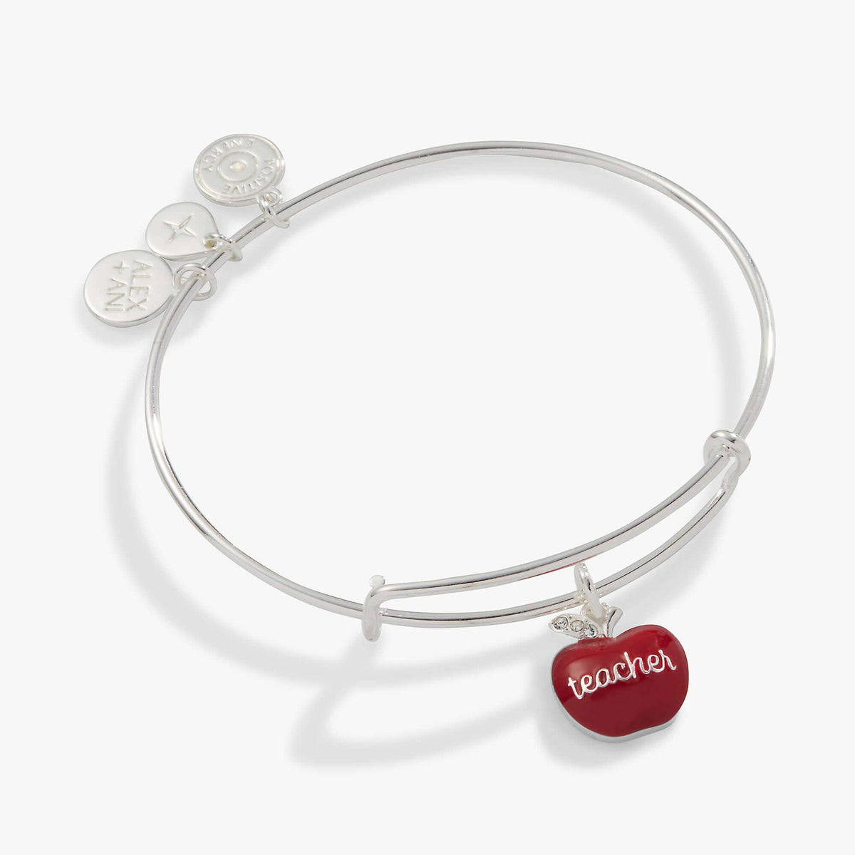 Teacher 'Grow, Inspire, Love' Apple Charm Bangle | Boutique In USA, Bracelets, $ 28.00, A Moment Of Now™