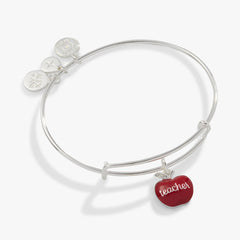 Teacher 'Grow, Inspire, Love' Apple Charm Bangle, Bracelets, $ 28.00, A Moment Of Now™