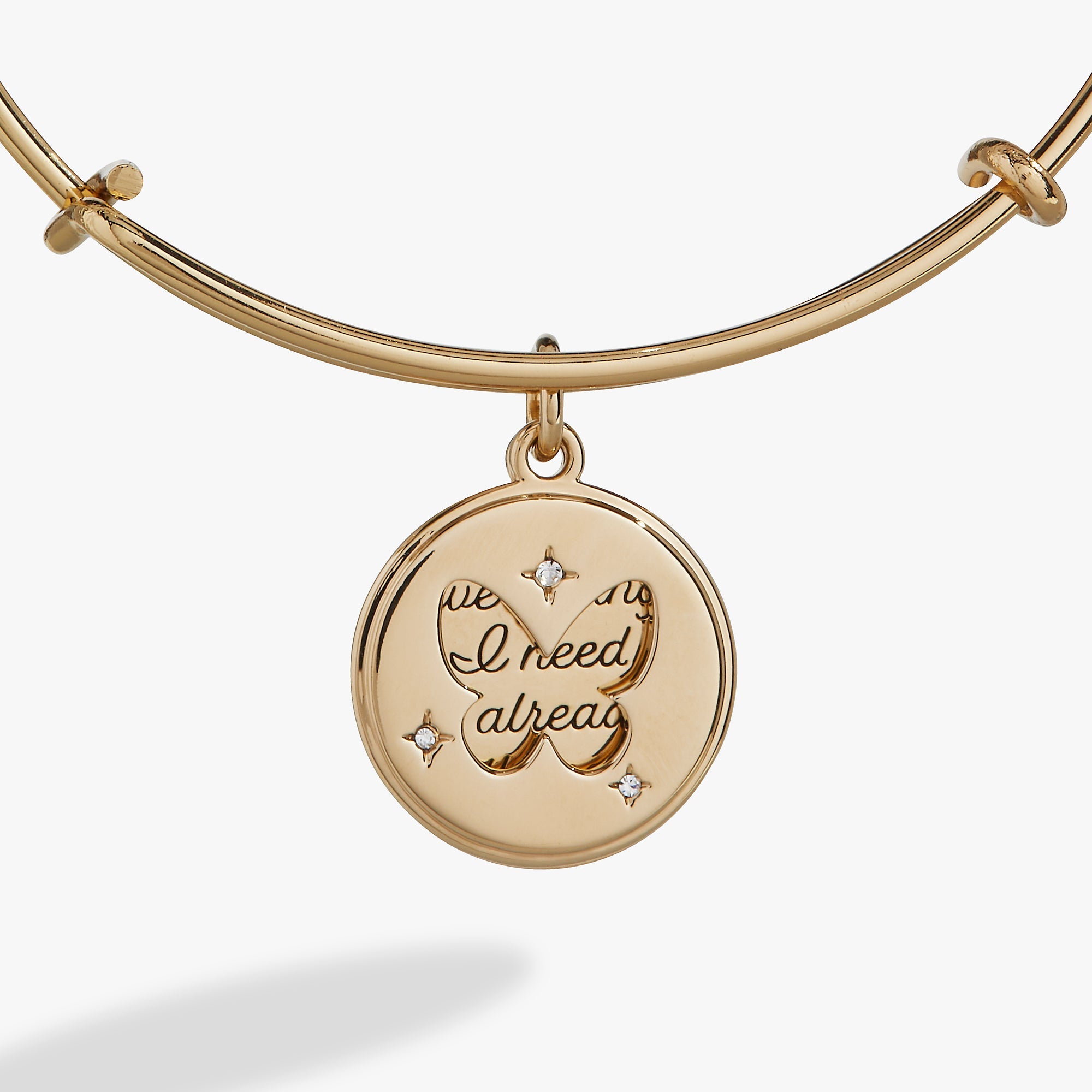 Hidden Message Butterfly Affirmation Bangle, Bracelets, $ 34.00, A Moment Of Now™