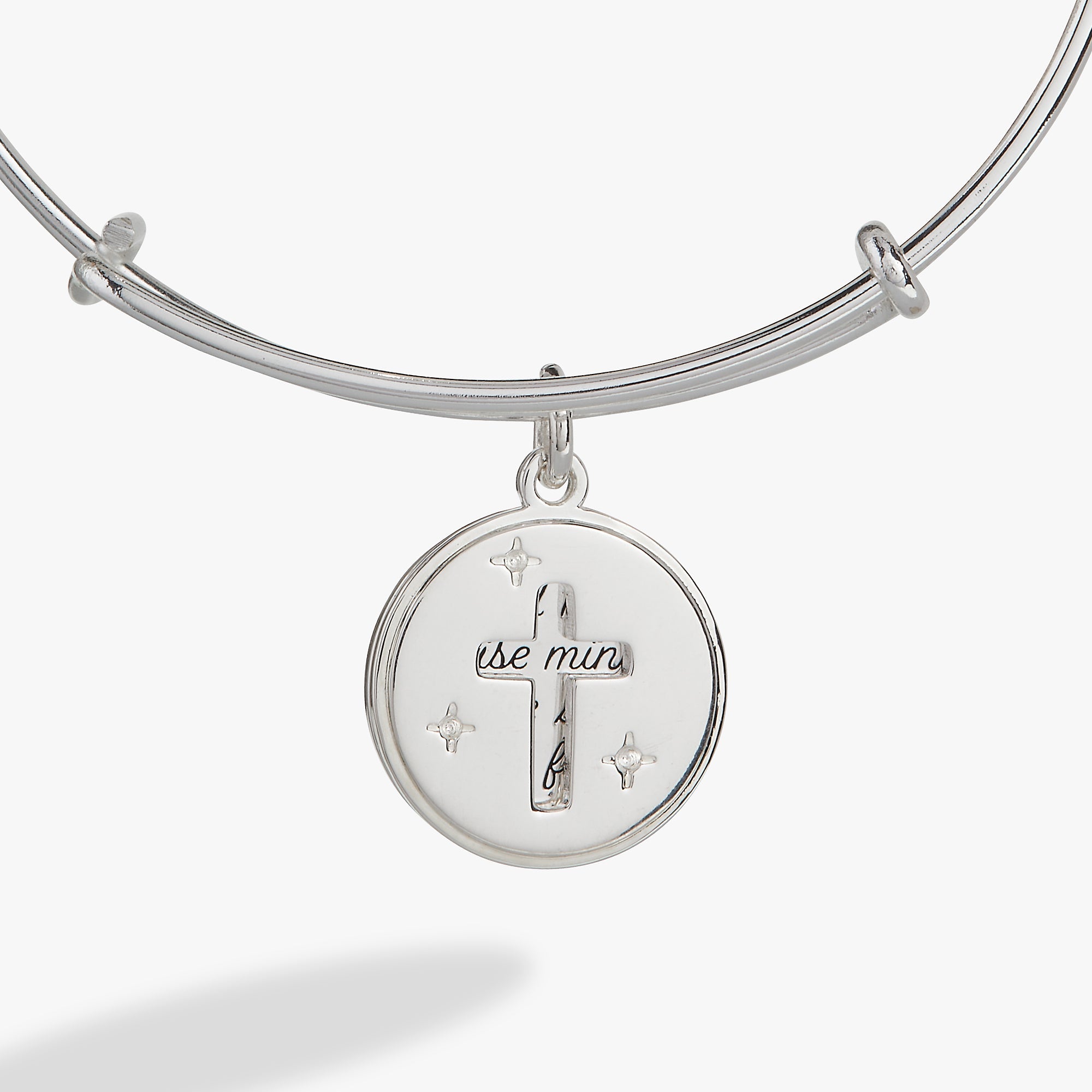 Hidden Message Cross Affirmation Bangle, Bracelets, $ 34.00, A Moment Of Now™