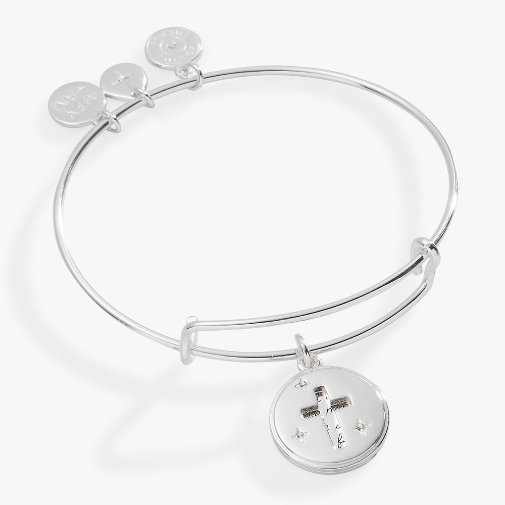 Hidden Message Cross Affirmation Bangle, Bracelets, $ 34.00, A Moment Of Now™