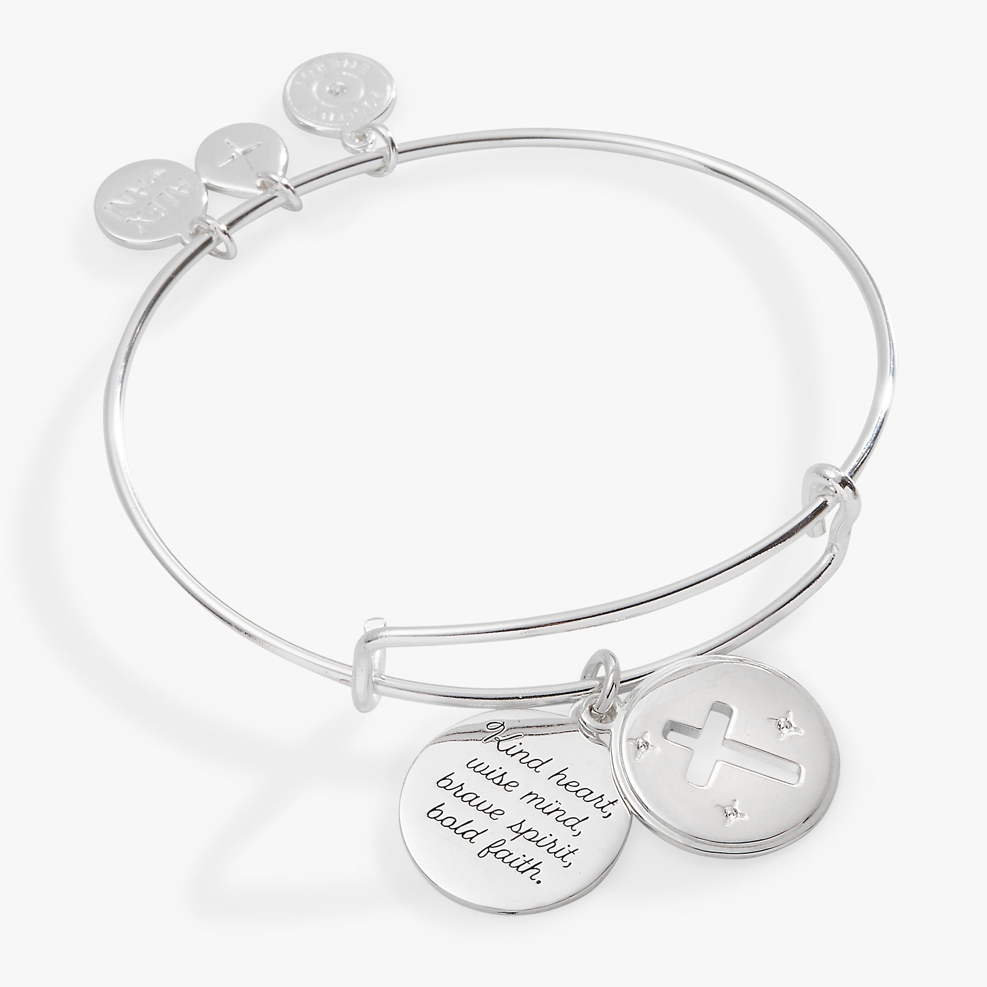 Hidden Message Cross Affirmation Bangle, Bracelets, $ 34.00, A Moment Of Now™