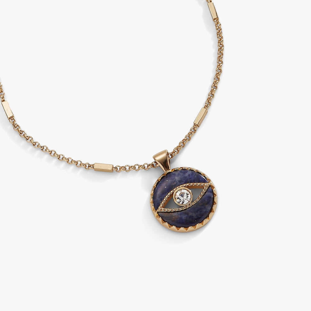 Sodalite Evil Eye Necklace, Necklaces, $ 68.00, A Moment Of Now™