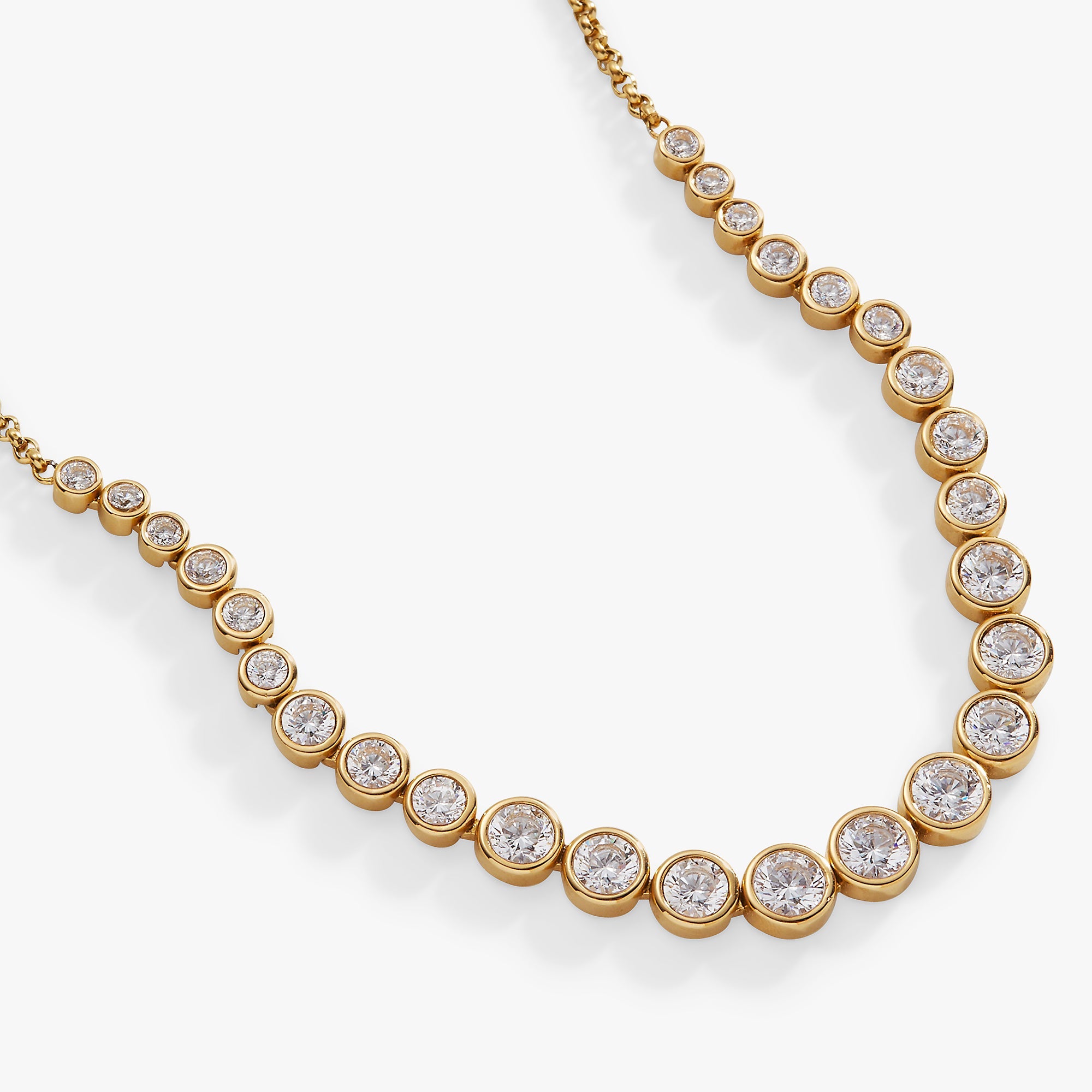 Crystal Tennis Necklace, Necklaces, $ 58.00, A Moment Of Now™