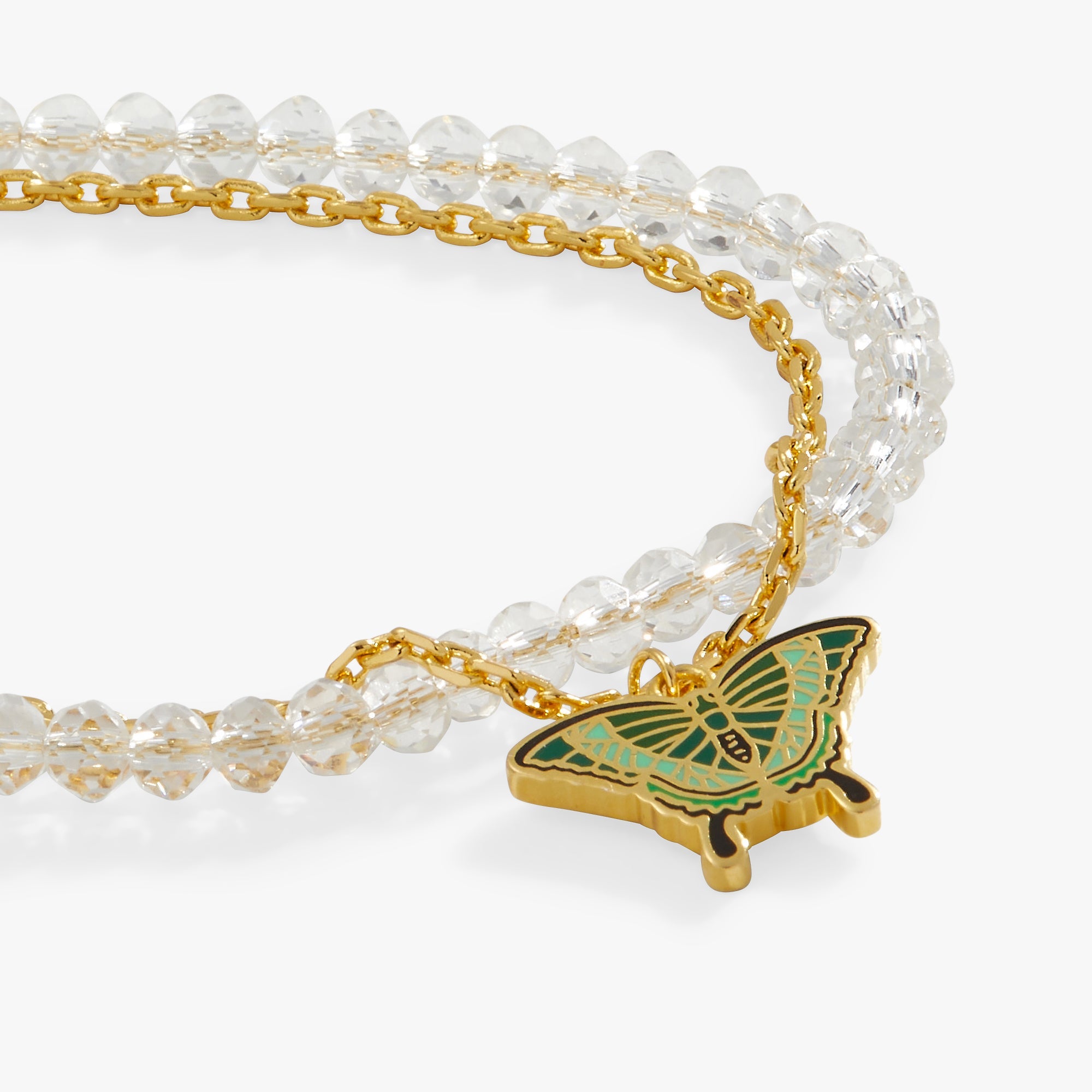 Emerald Swallowtail Butterfly Charm Bracelet, Bracelets, $ 23.90, A Moment Of Now™