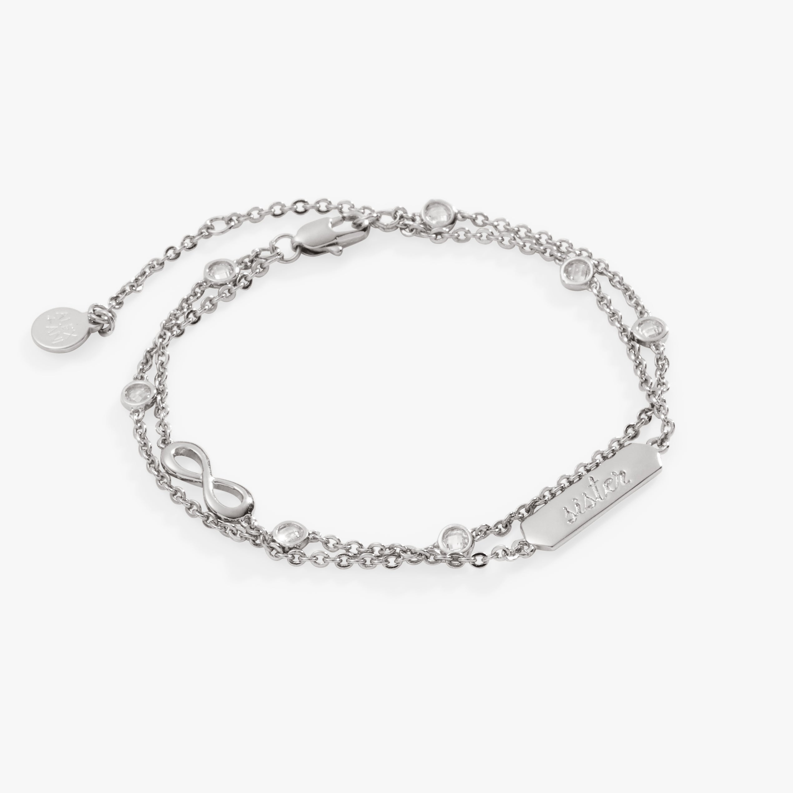 Sister Infinity Chain Double Strand Bracelet, Bracelets, $ 38.00, A Moment Of Now™