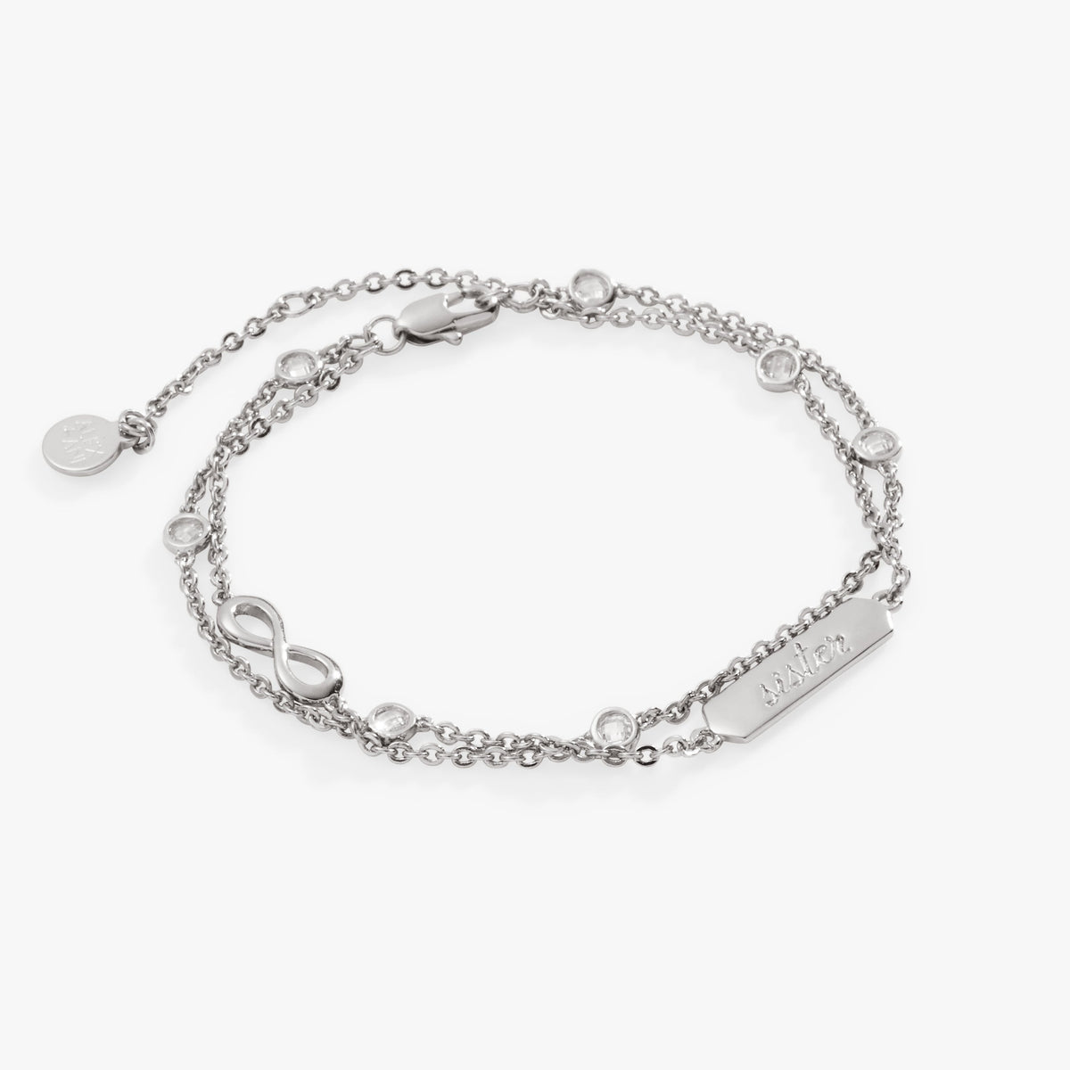 Sister Infinity Chain Double Strand Bracelet, Bracelets, $ 38.00, A Moment Of Now™