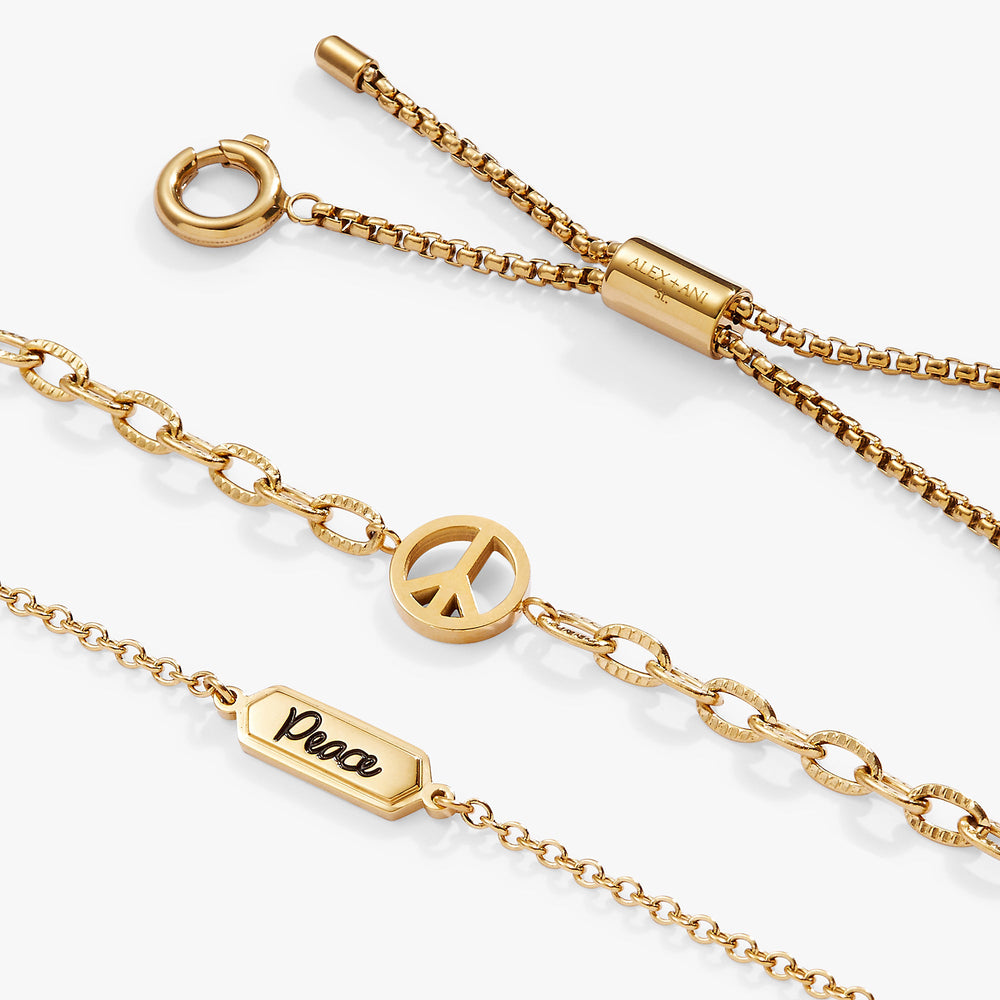 Peace Stranded Bracelet™ Set, Bracelets, $ 48.00, A Moment Of Now™