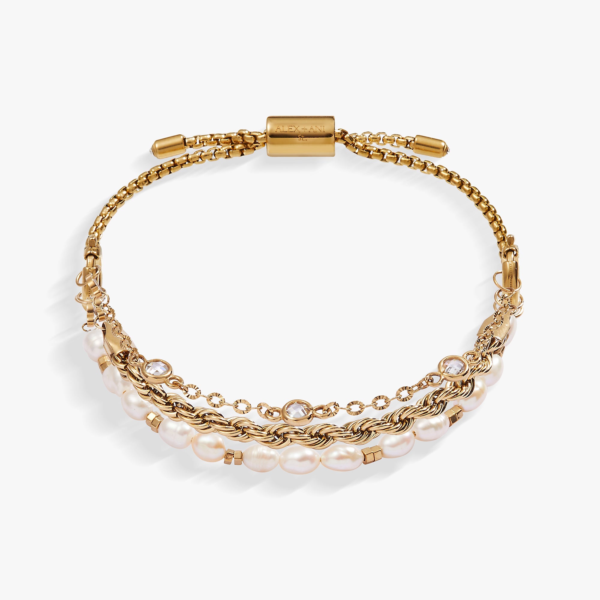 Crystal + Pearl Stranded™ Bracelet Set, Bracelets, $ 78.00, A Moment Of Now™