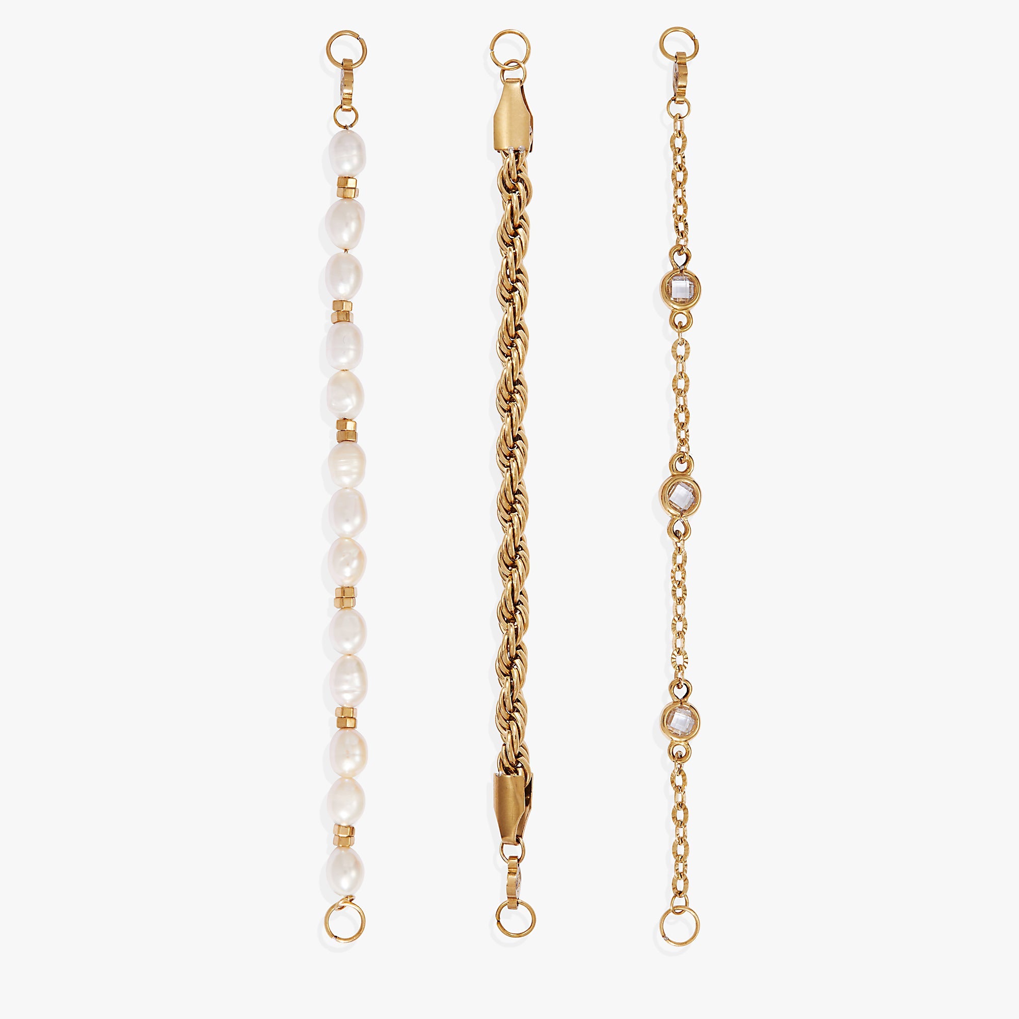 Crystal + Pearl Stranded™ Bracelet Set, Bracelets, $ 78.00, A Moment Of Now™