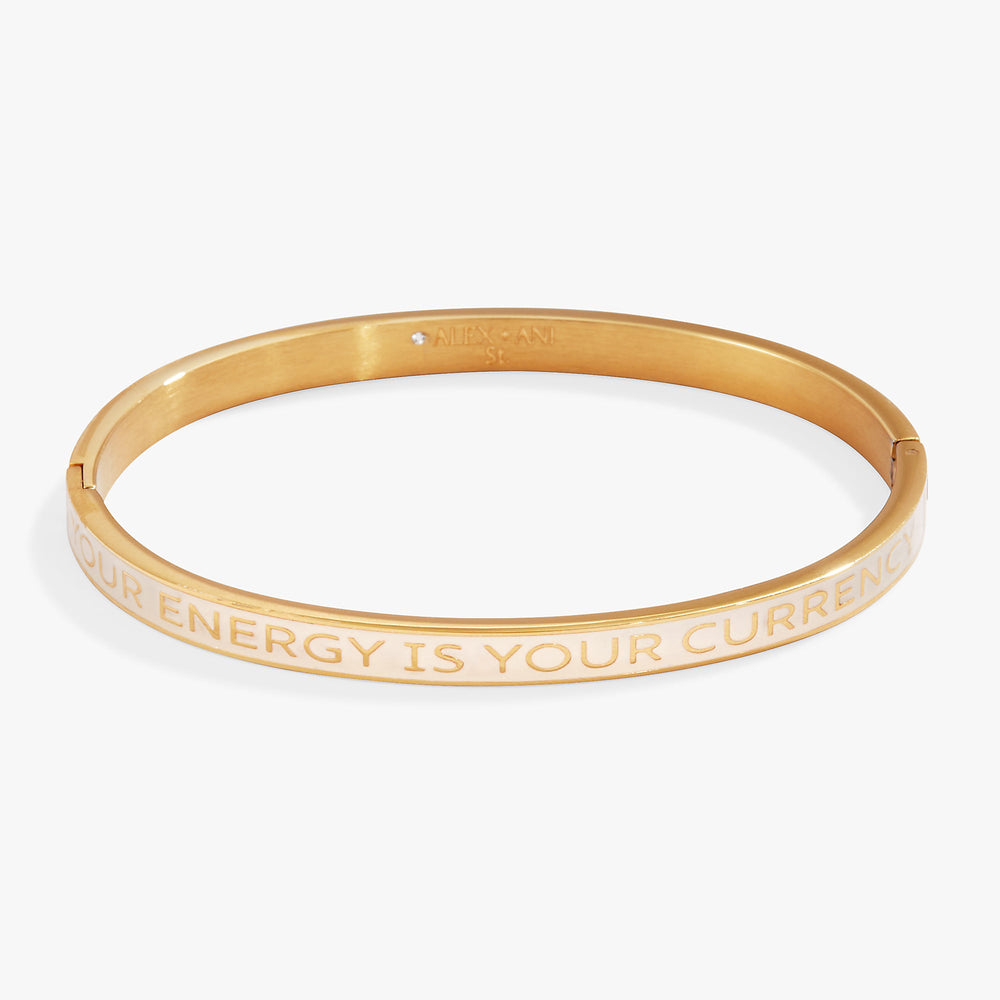 'Your Energy Is Your Currency' Hinge Bangle, Bracelets, $ 27.90, A Moment Of Now™