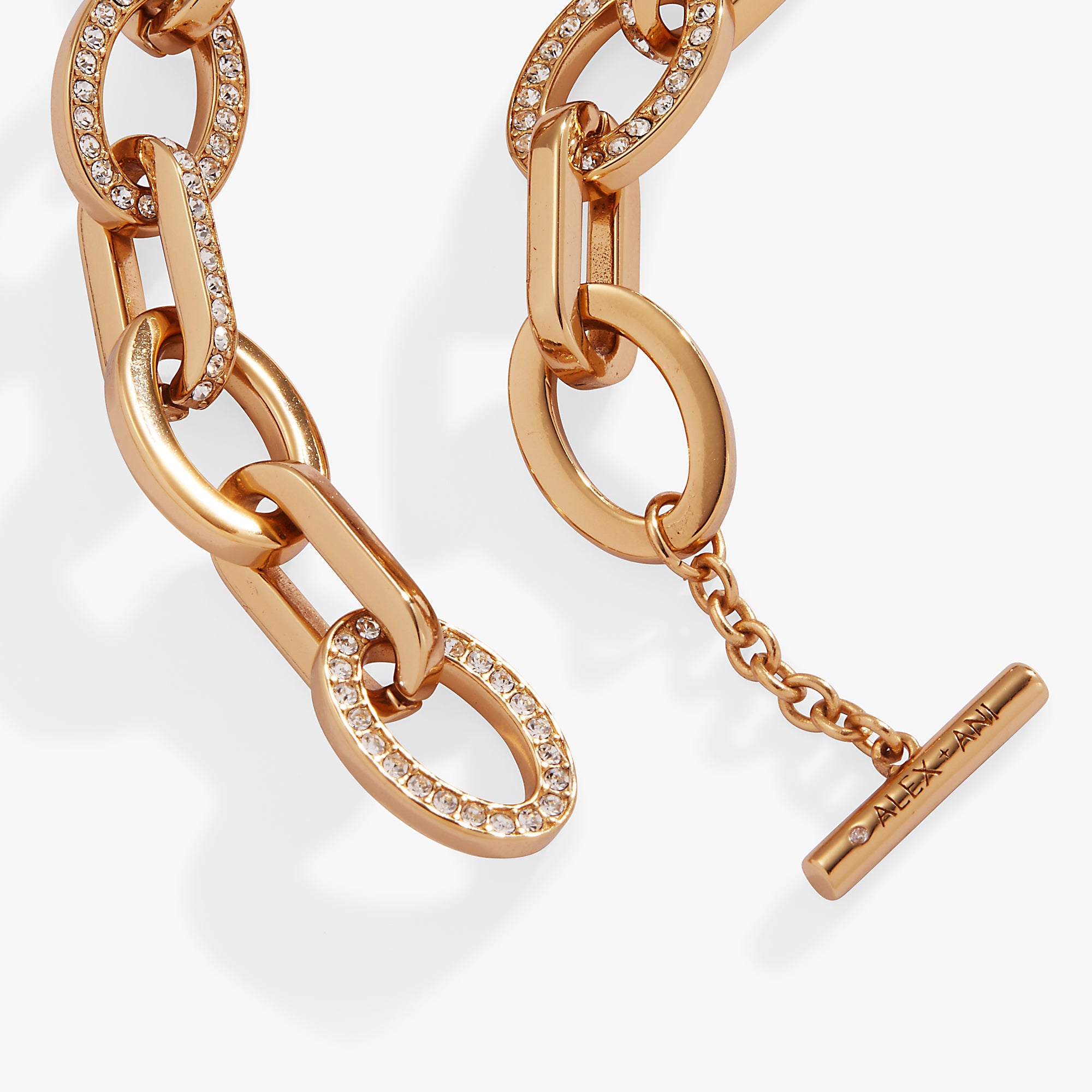 Oval Link Crystal Chain Toggle Bracelet, Bracelets, $ 29.90, A Moment Of Now™