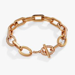 Oval Link Crystal Chain Toggle Bracelet, Bracelets, $ 29.90, A Moment Of Now™
