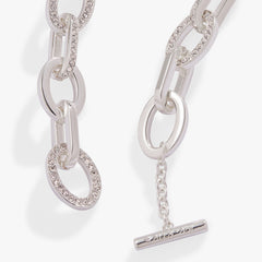 Oval Link Crystal Chain Toggle Bracelet, Bracelets, $ 29.90, A Moment Of Now™