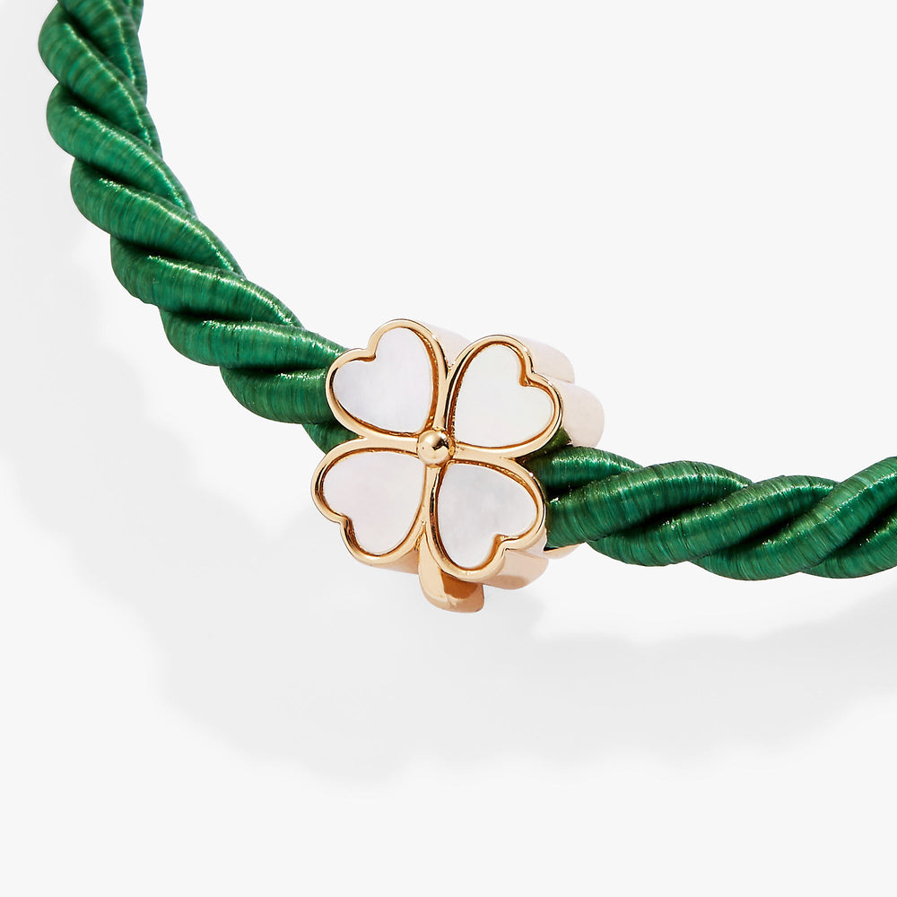 Four Leaf Clover Cord Bracelet, Bracelets, $ 28.00, A Moment Of Now™