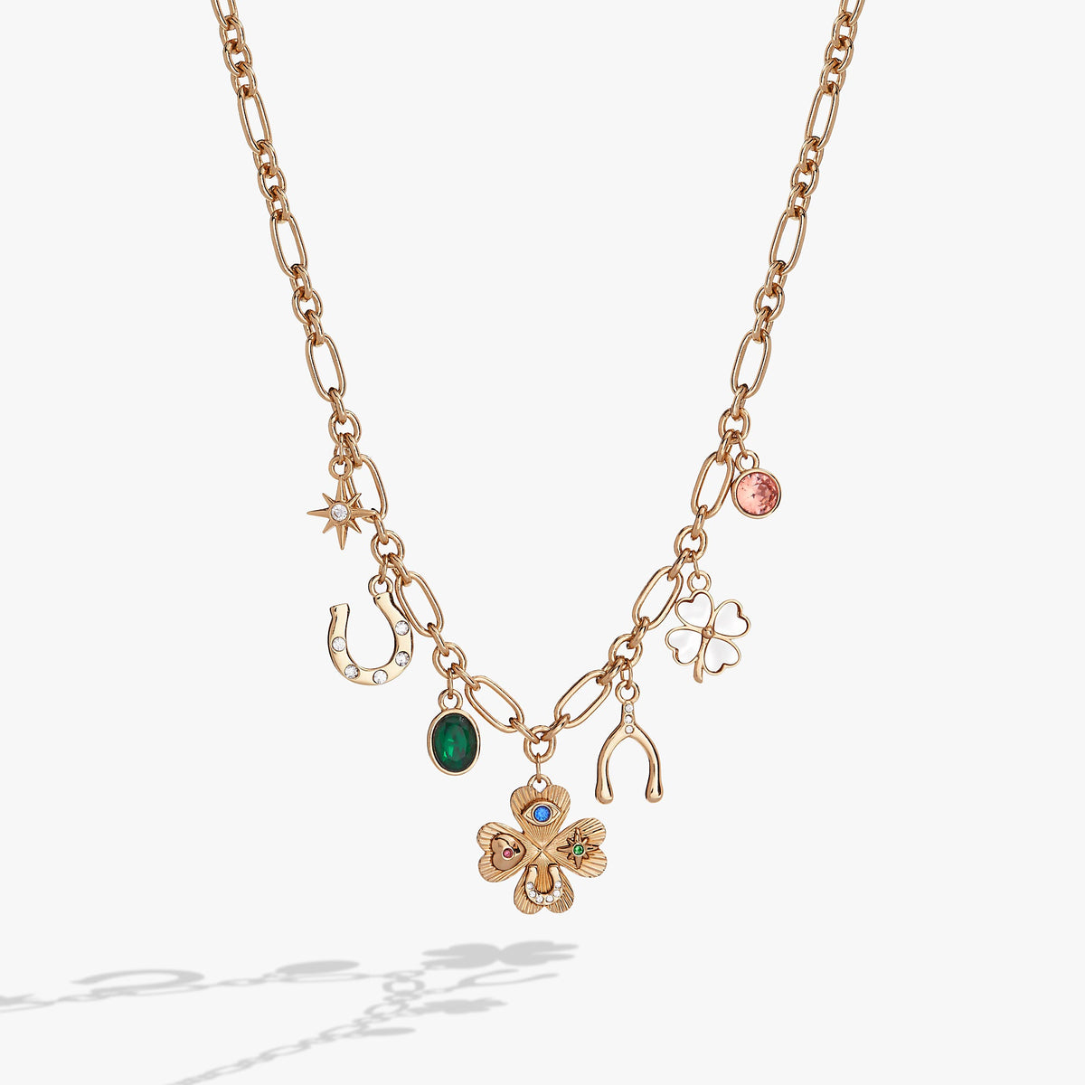 Lucky Four Leaf Clover Charm Necklace, Necklaces, $ 68.00, A Moment Of Now™