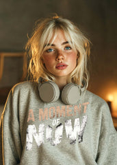 Mindfulness A Moment Of Now™ Retro Graphic Unisex Sweatshirt