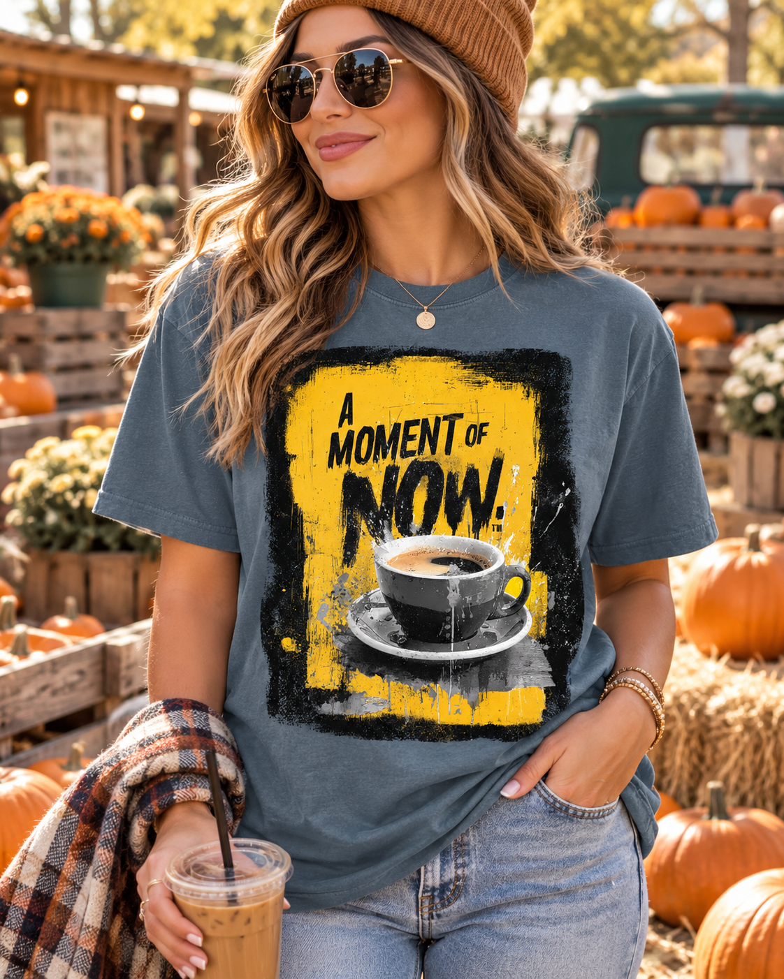 A Moment of Now Coffee Time Graphic Tee T-Shirt