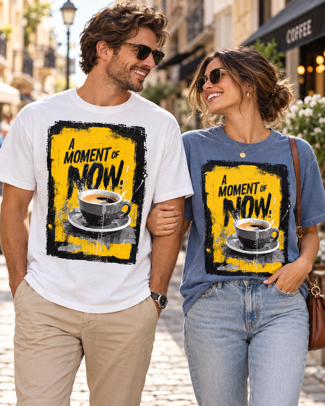 A Moment of Now Coffee Time Graphic Tee T-Shirt