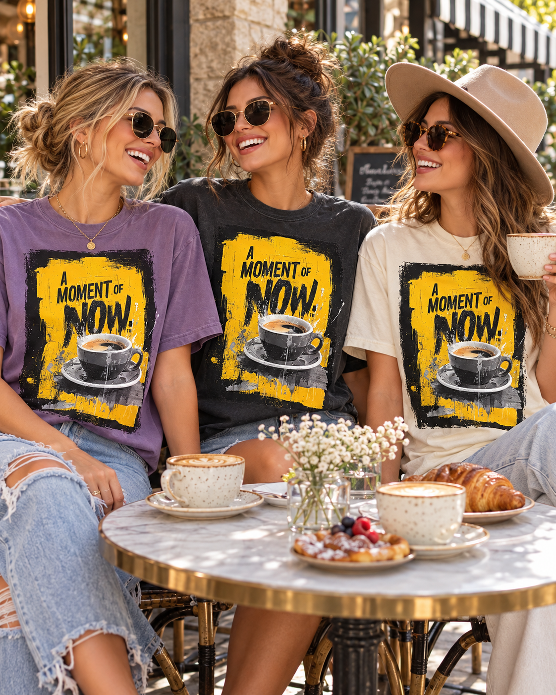 A Moment of Now Coffee Time Graphic Tee T-Shirt