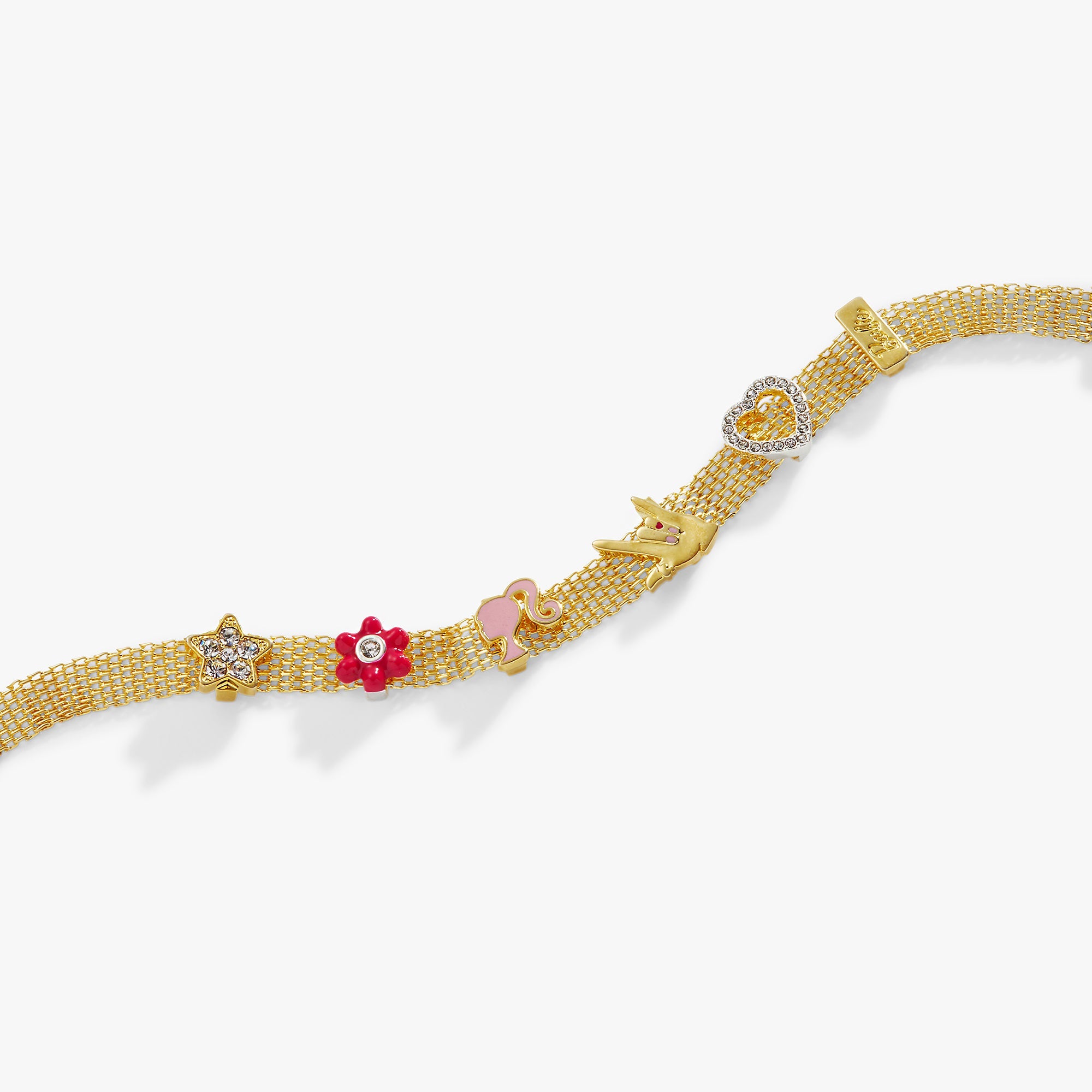 Barbie™ Multicharm Mesh Chain Bracelet, Bracelets, $ 58.00, A Moment Of Now™
