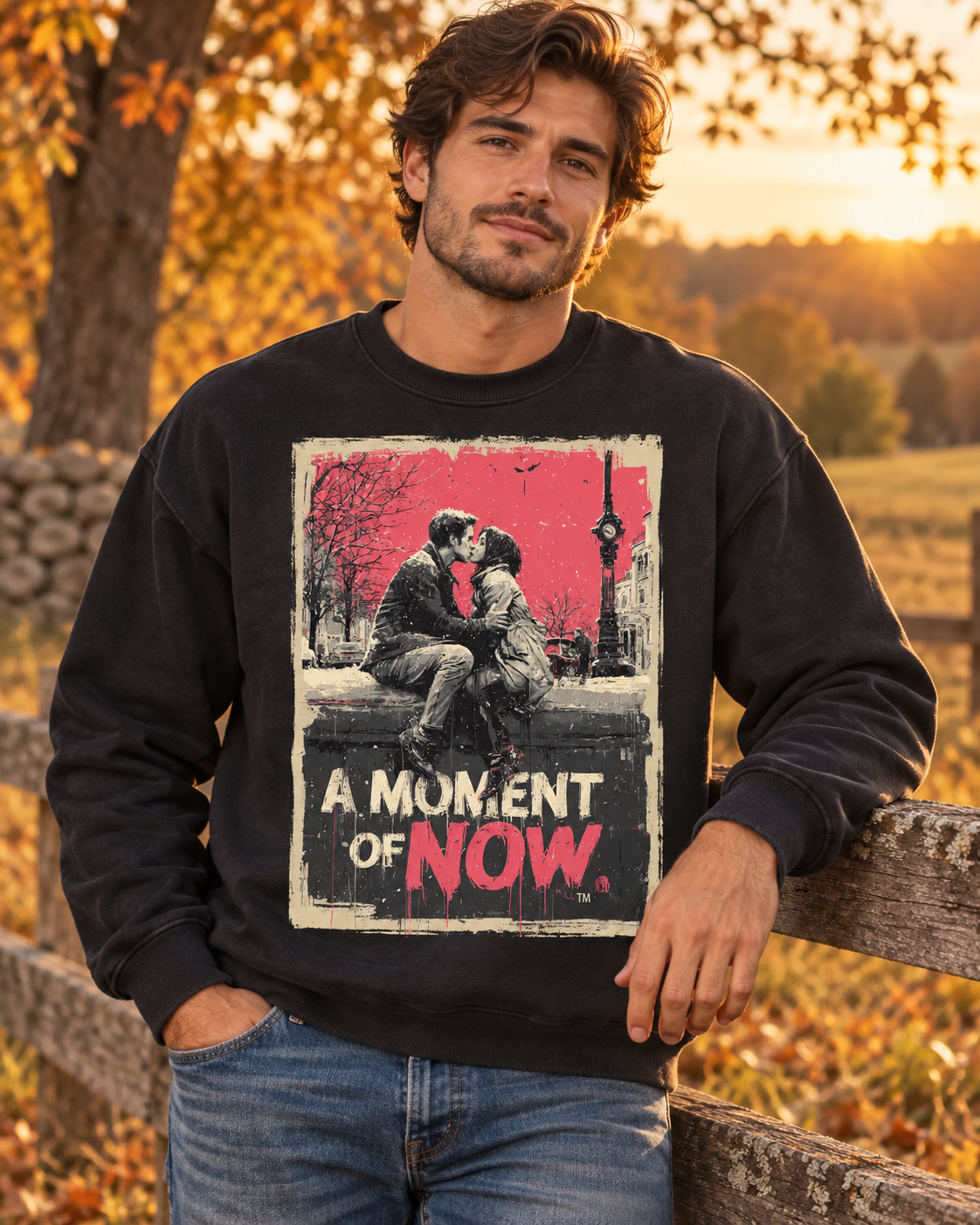 A Stolen Moment Graphic Sweatshirt – Romantic Kiss Crewneck