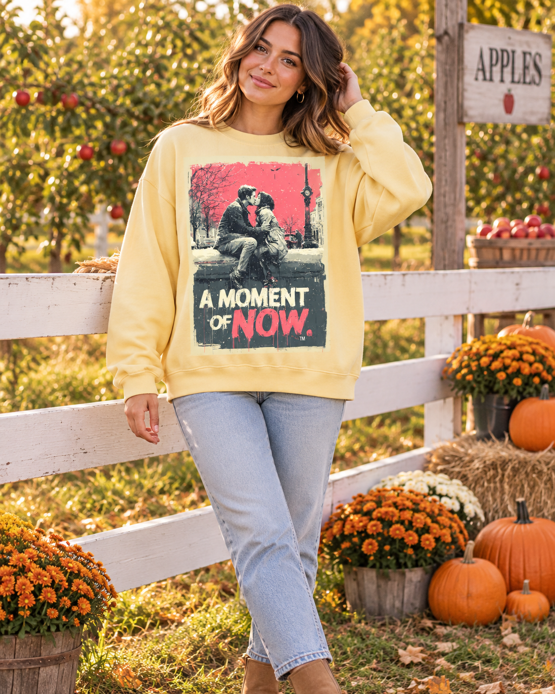 A Stolen Moment Graphic Sweatshirt – Romantic Kiss Crewneck