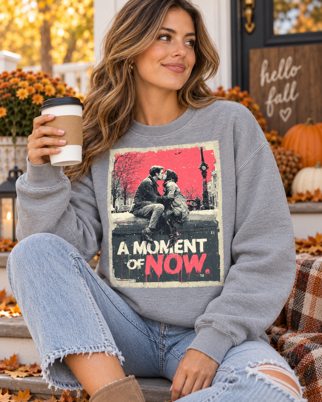 A Stolen Moment Graphic Sweatshirt – Romantic Kiss Crewneck