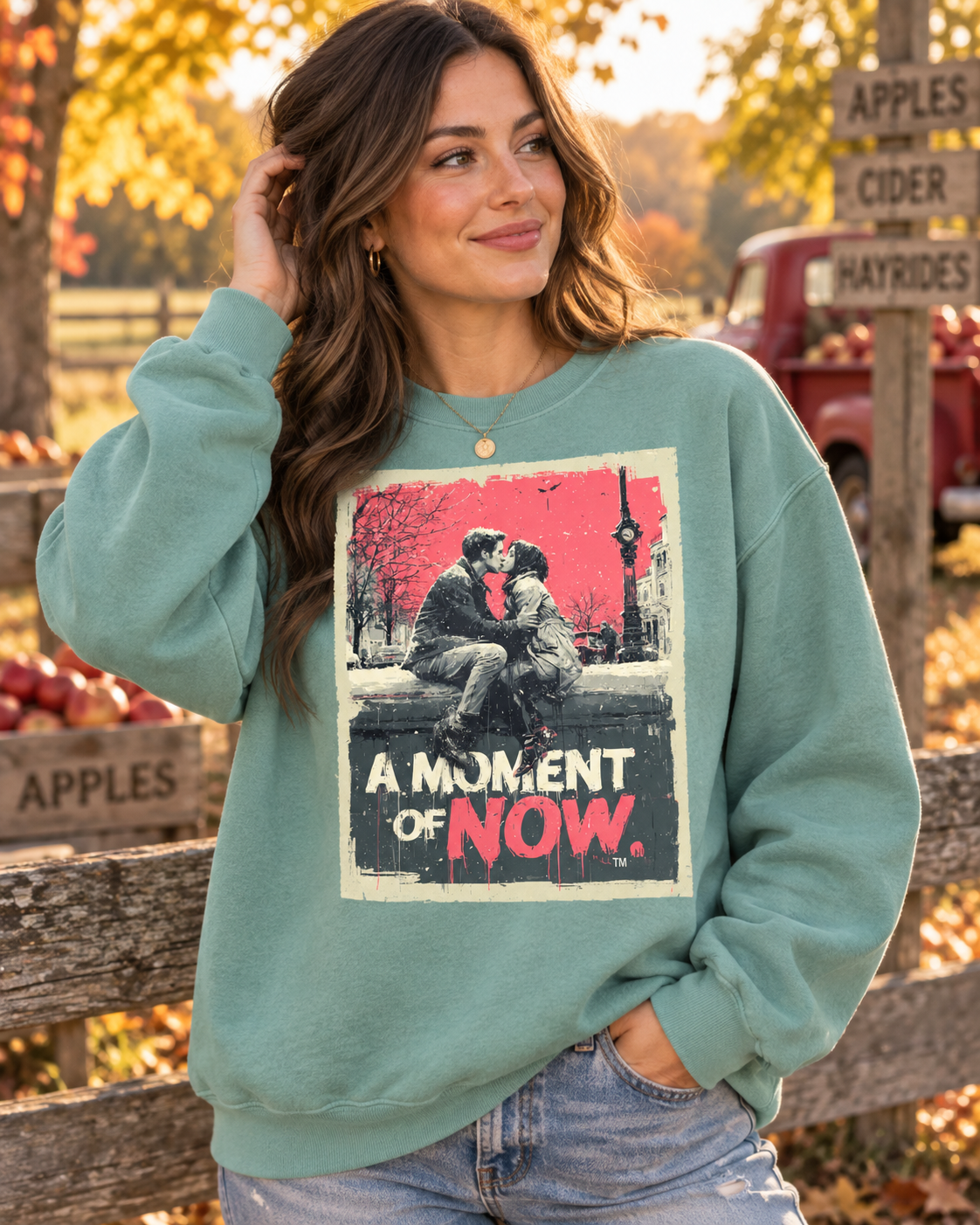 A Stolen Moment Graphic Sweatshirt – Romantic Kiss Crewneck