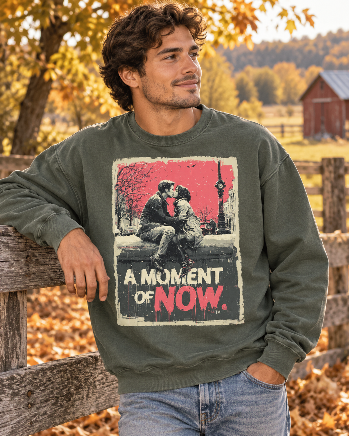 A Stolen Moment Graphic Sweatshirt – Romantic Kiss Crewneck